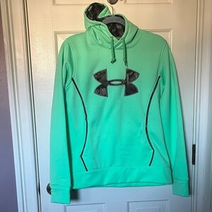 Under Armour Mint Green Pullover Hoodie with camo Accents